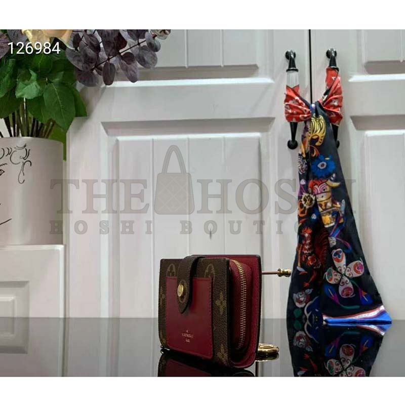 L0vis Vvtt0n LV Women Juliette Wallet Monogram Coated Canvas-Rose Master Quality