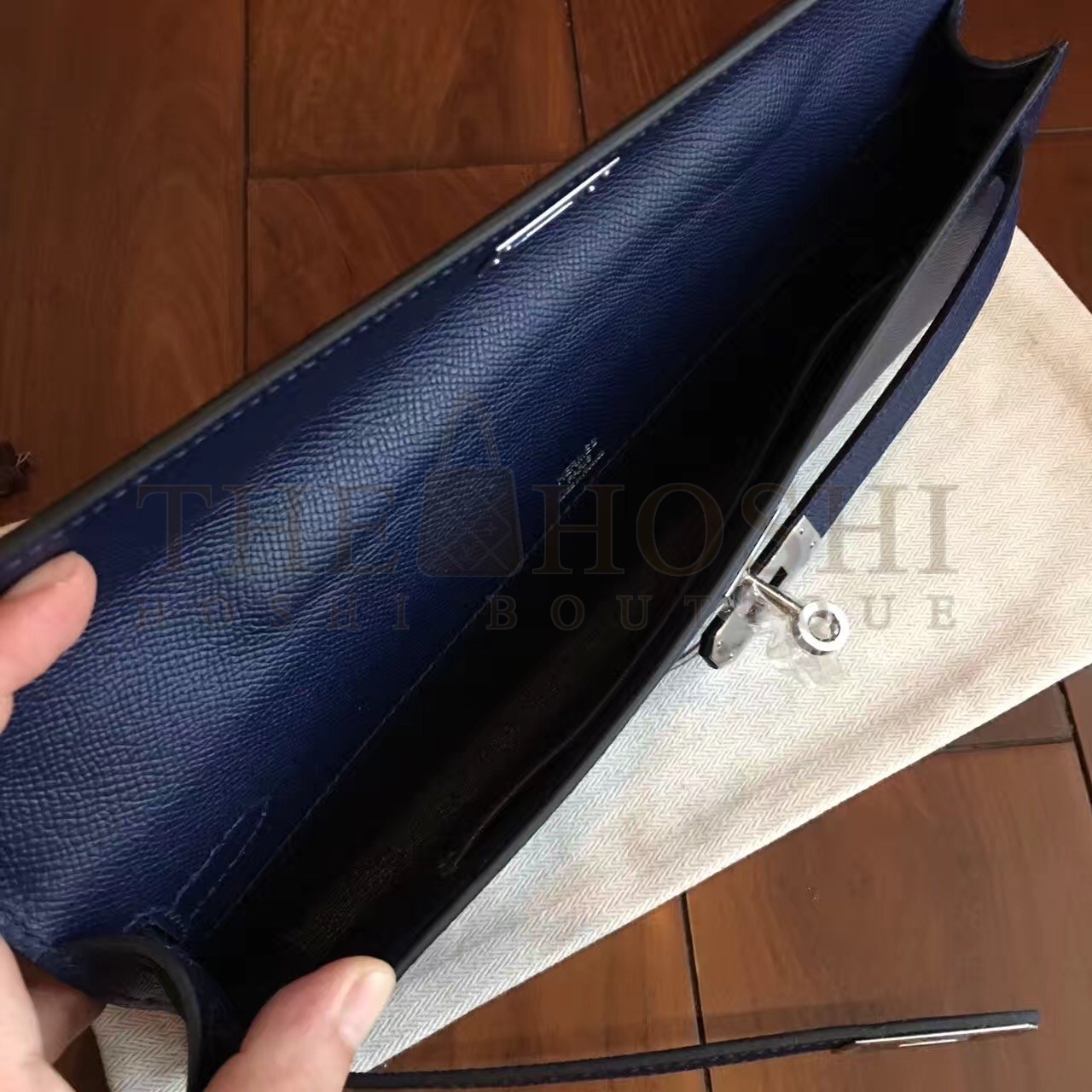 H**me5 Sapphire Epsom Kelly Cut Handmade Bag Master Quality