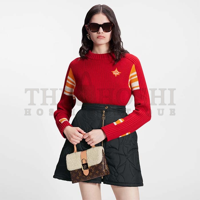 L0vis Vvtt0n LV Women Locky BB Handbag Beige Brown Monogram Coated Canvas Shearling Master Quality