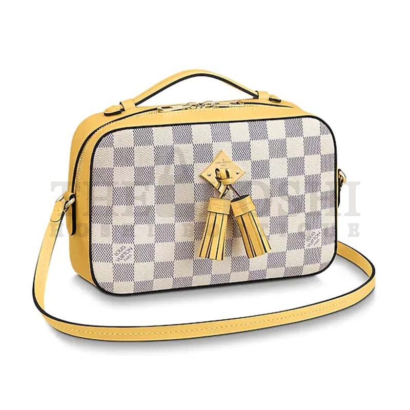 L0vis Vvtt0n LV Women Saintonge Handbag in Damier Azur Coated Canvas Master Quality