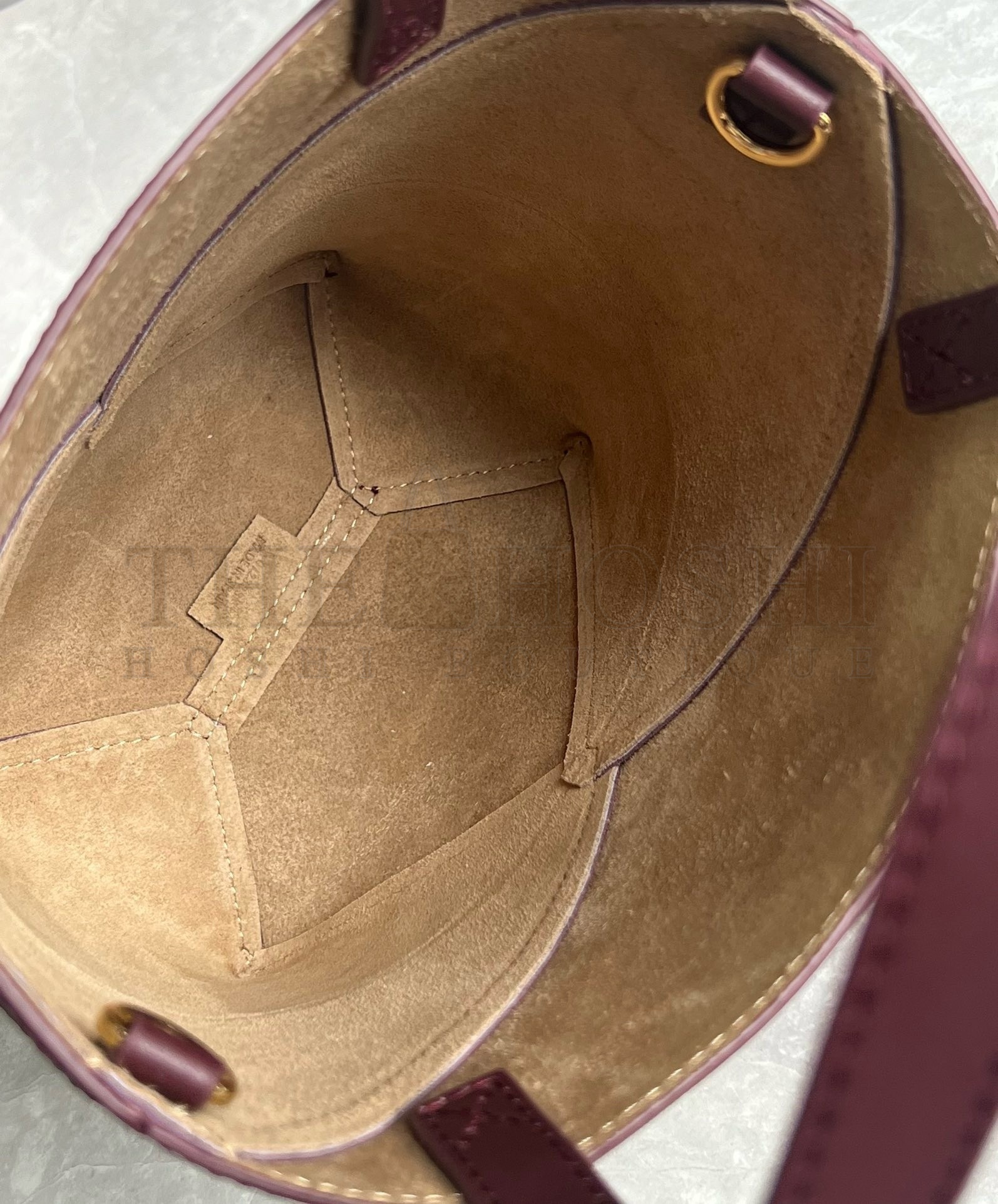 L0ew* Mini Puzzle Fold Tote Bag in Bordeaux Calfskin Master Quality