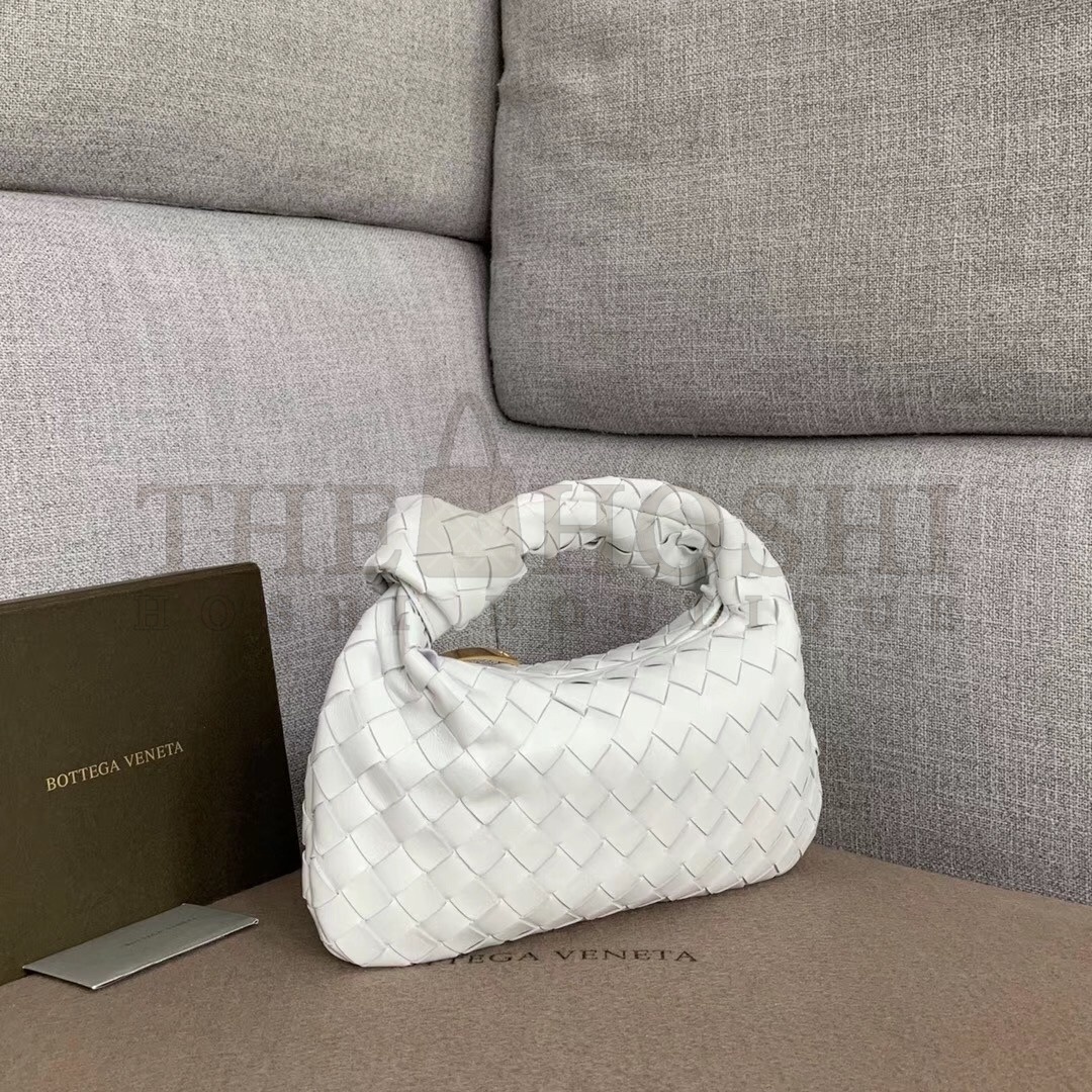 B0tt*ga Ven*ta Mini BV Jodie Bag In White Woven Leather Master Quality