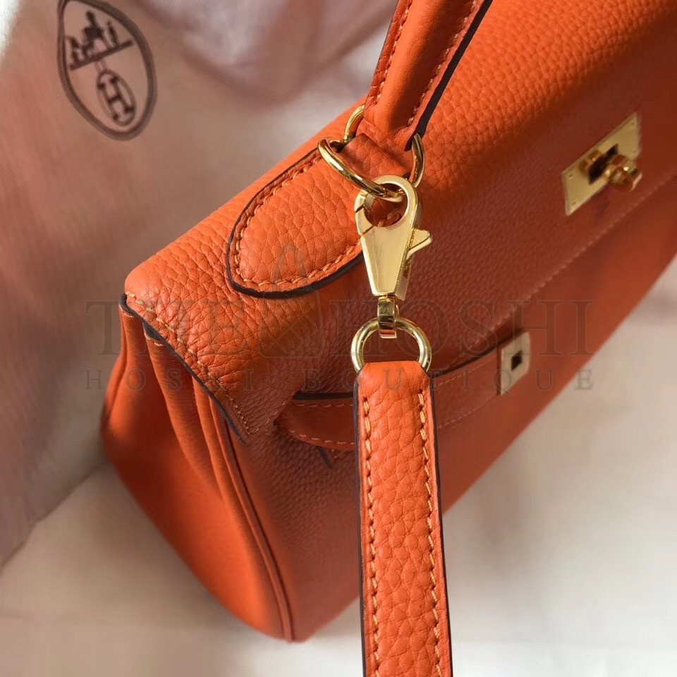 H**me5 Orange Clemence Kelly 25cm GHW Bag Master Quality