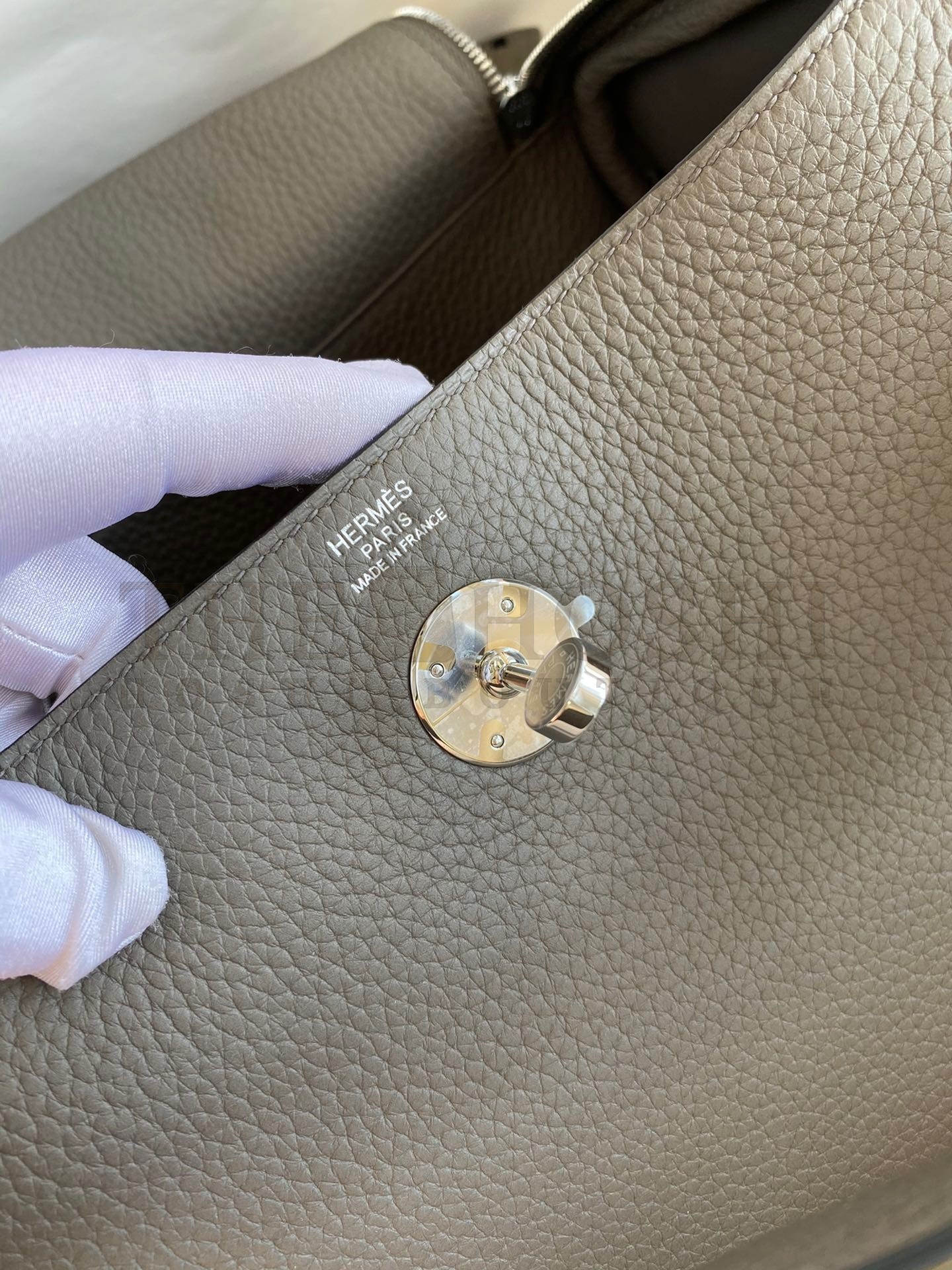 H**me5 Lindy 26 Handmade Bag In Etain Clemence Leather Master Quality