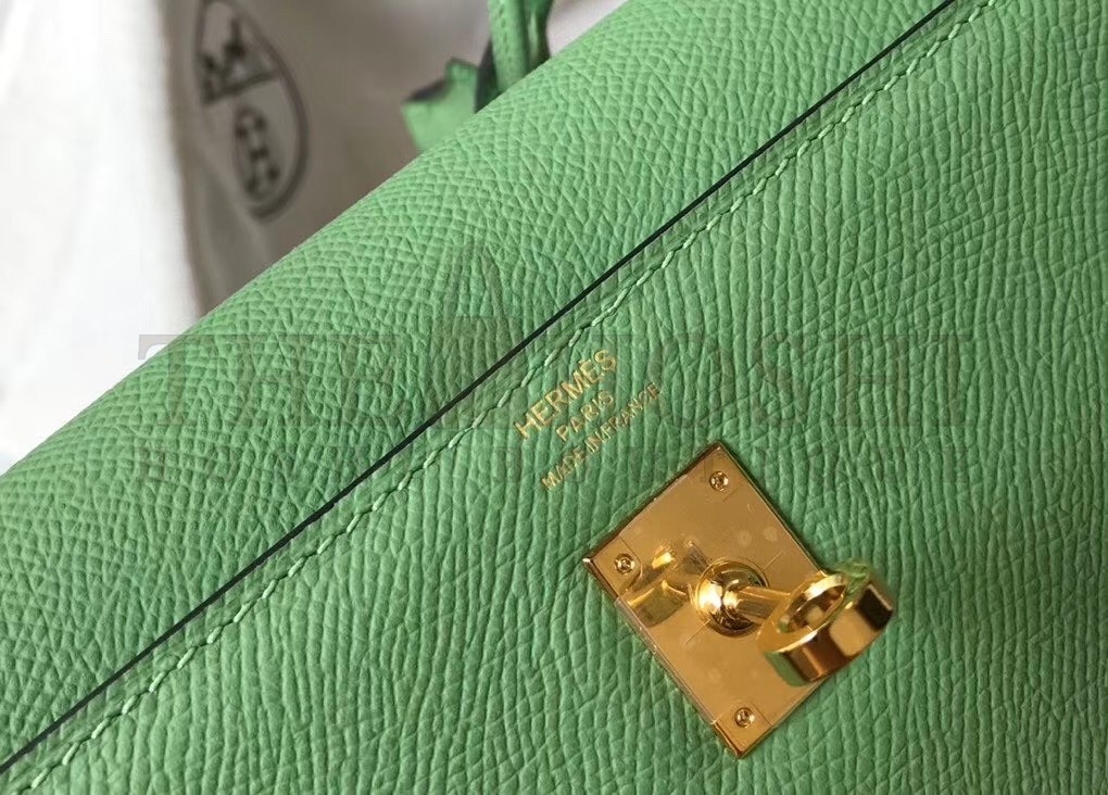 H**me5 Vert Criquet Epsom Kelly 25cm Sellier Bag GHW Master Quality