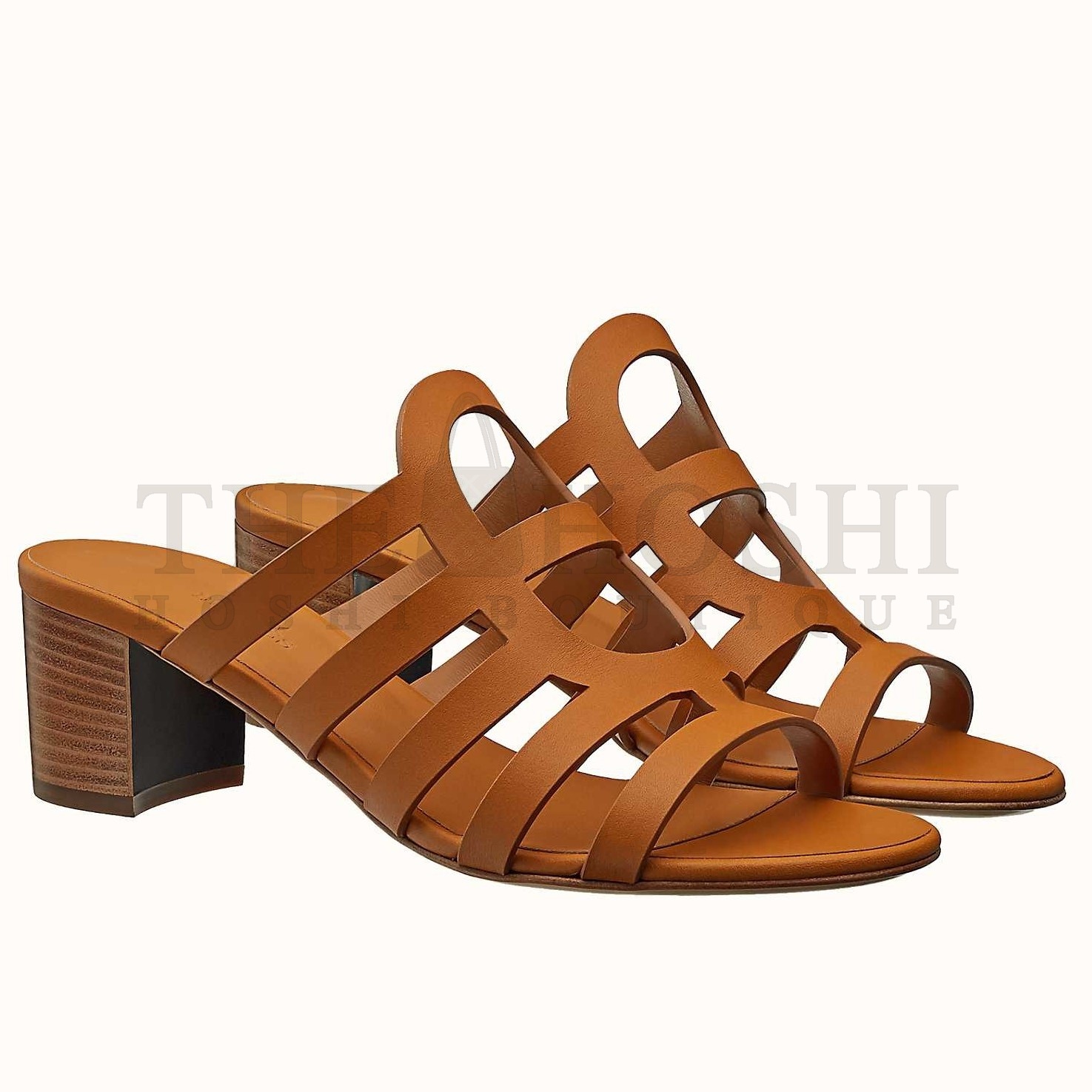 H**me5 Celena Sandals 5MM In Brown Calfskin Master Quality