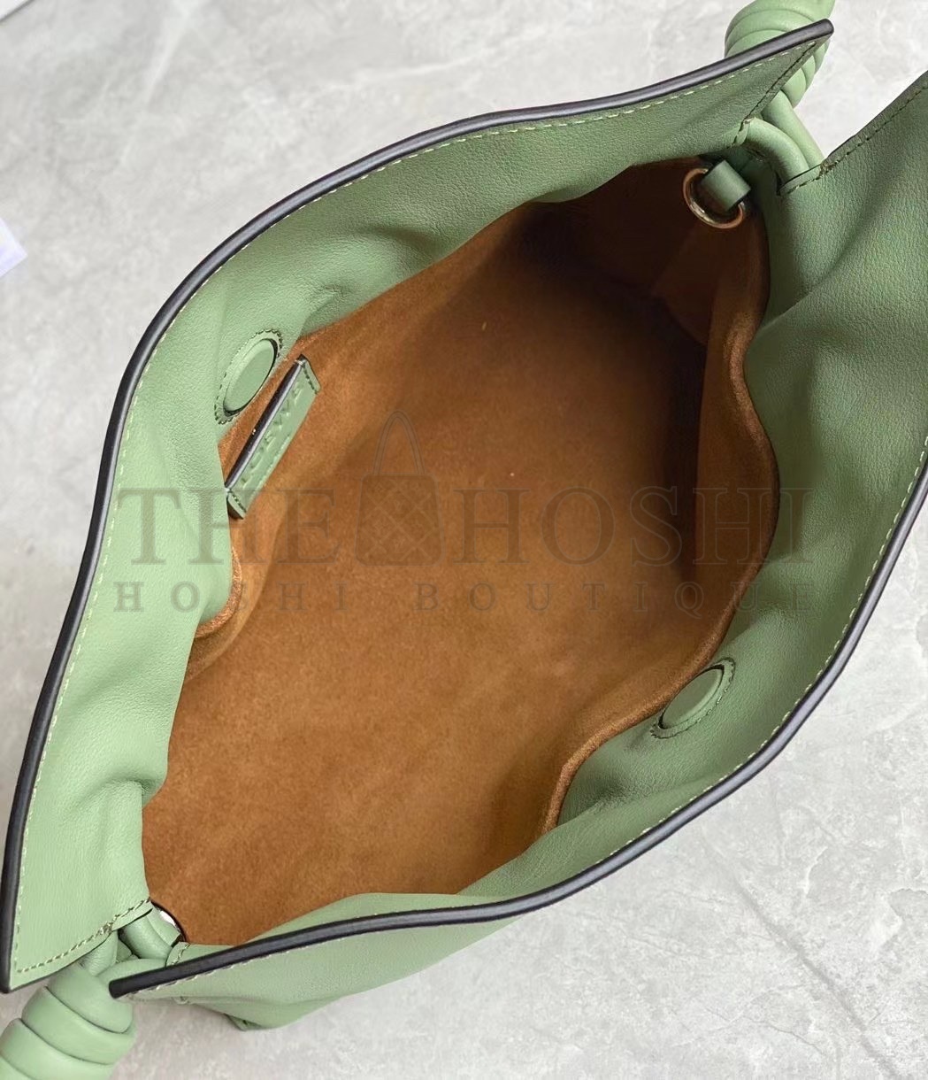 L0ew* Mini Flamenco Clutch Bag In Rosemary Calfskin Master Quality