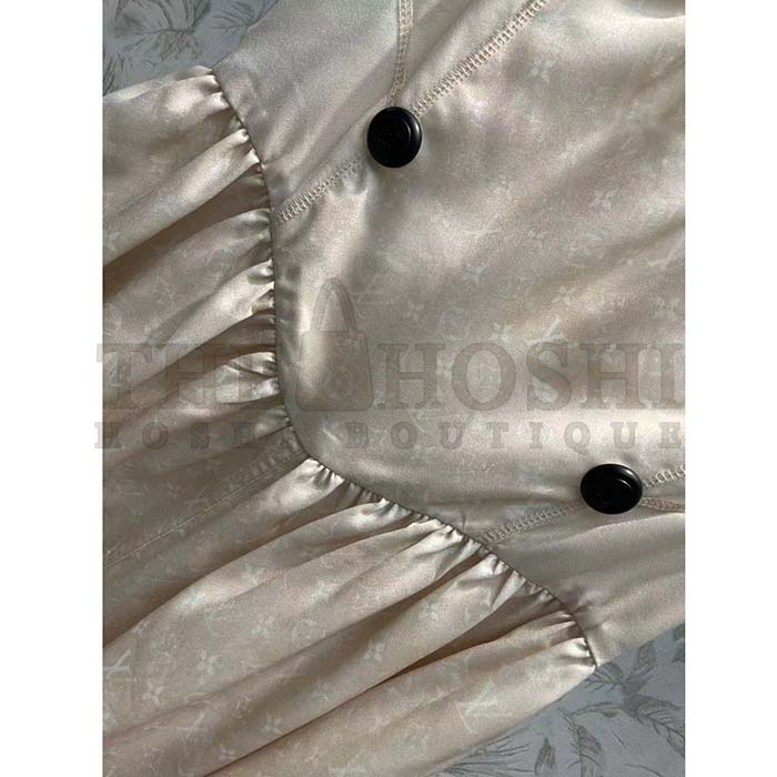 L0vis Vvtt0n LV Women Drawstring Scuba Dress Pinkish Beige Regular Fit 1AFCI8 Master Quality