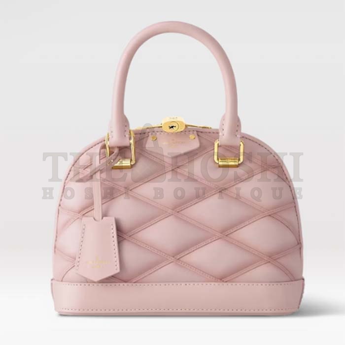 L0vis Vvtt0n LV Women Alma BB Handbag Rosabella Pink Lamb Cowhide Leather Master Quality