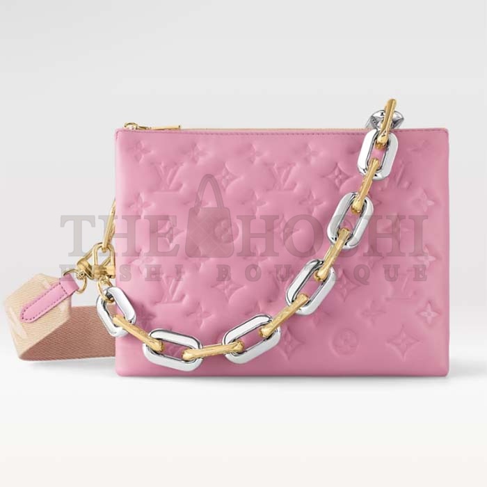 L0vis Vvtt0n LV Women Coussin PM Handbag Rose Bonbon Pink Lambskin Zip Closure Master Quality