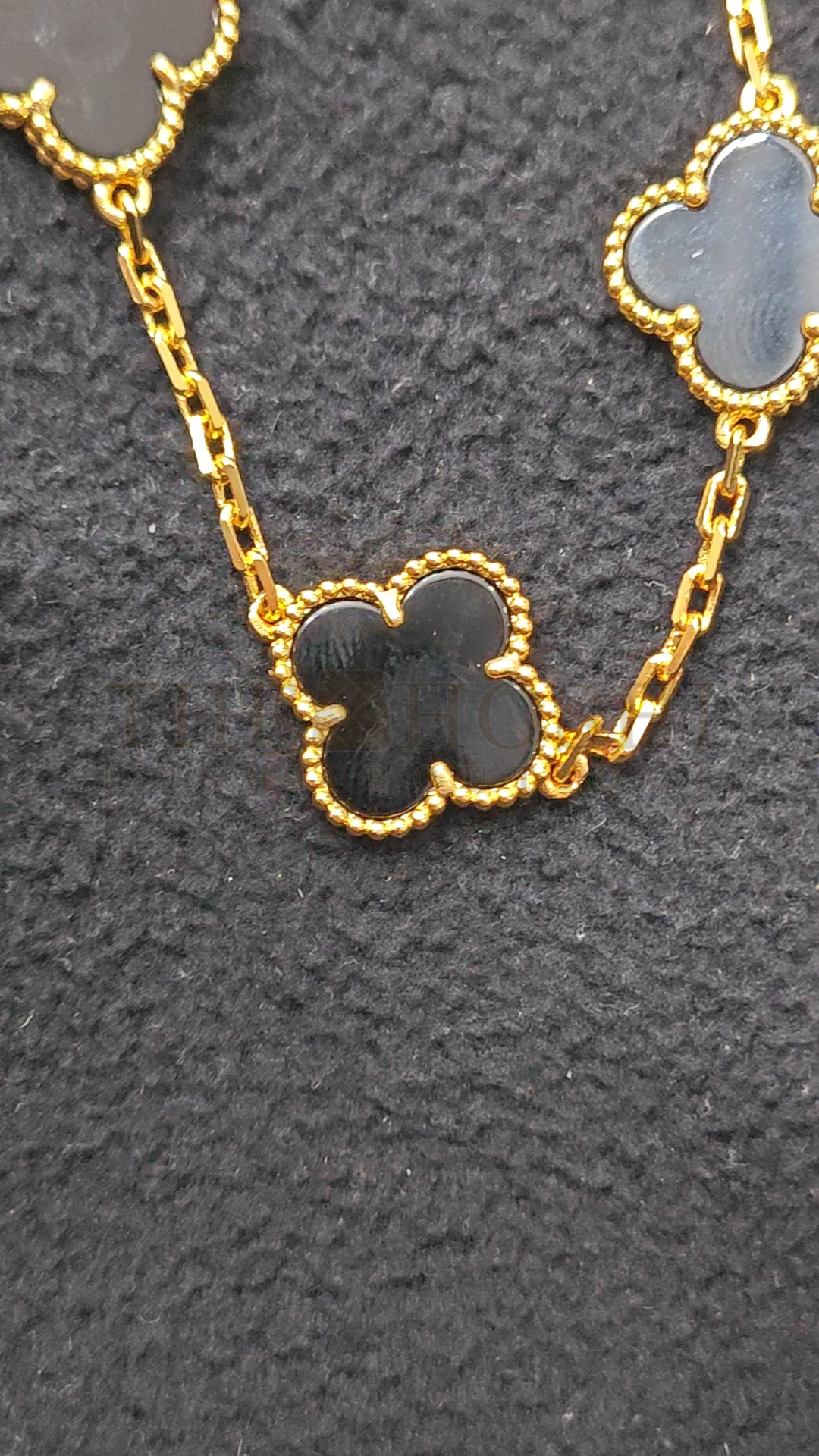 V*n Cl**f Bracelet, Gold Clover Bracelet, Vintage Alhambra bracelet, 5 motifs, Black Onys Master Quality
