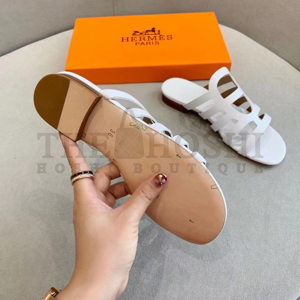 H**me5 Camelia Sandals In White Calfskin Master Quality