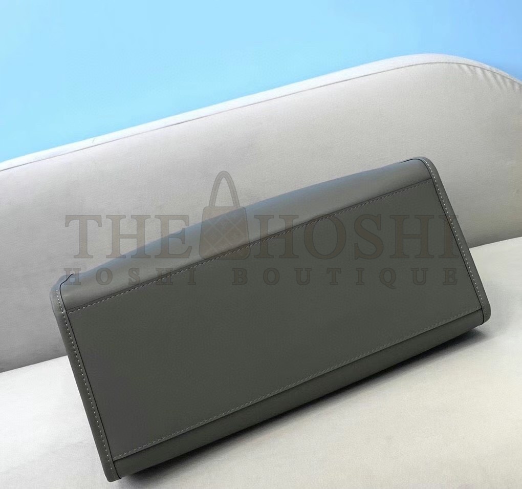 F**di Sunshine Medium Tote Bag In Grey Calfskin Master Quality