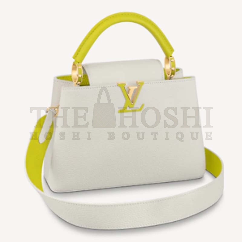 L0vis Vvtt0n LV Women Capucines BB Handbag White Taurillon Leather Master Quality