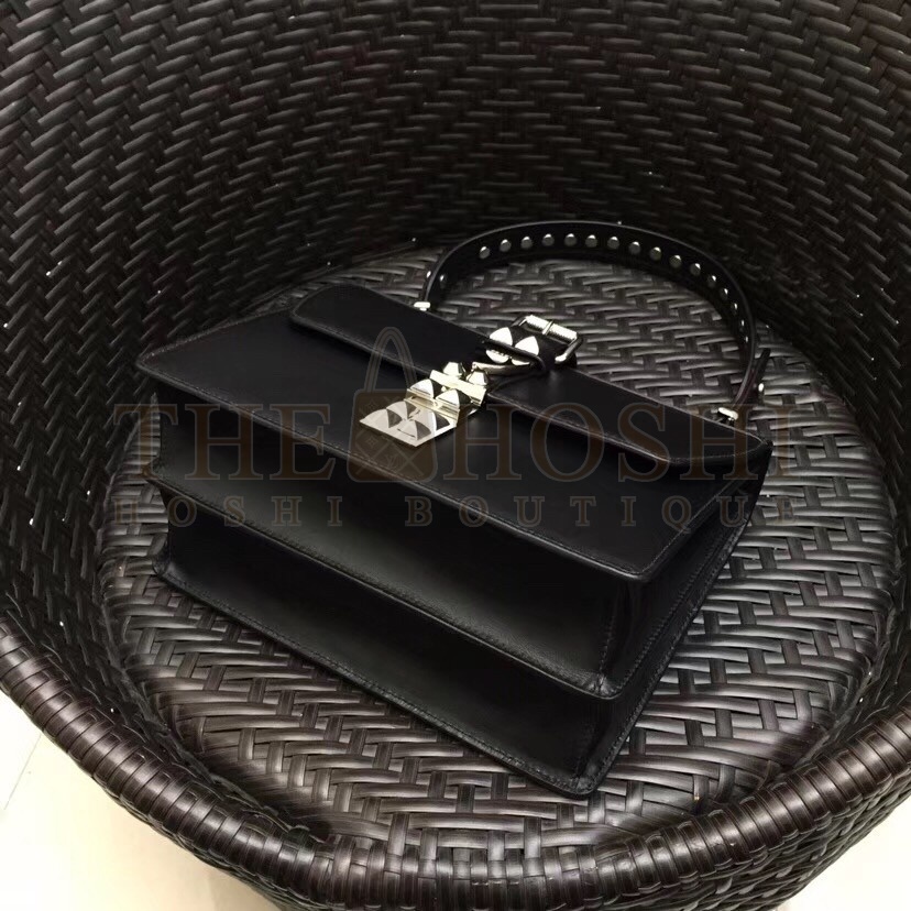 Pra*a Elektra Shoulder Bag In Black Calfskin Master Quality