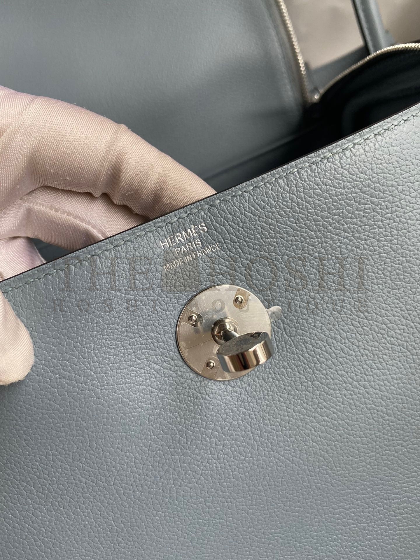 H**me5 Lindy 26 Handmade Bag In Blue Lin Evercolor Leather Master Quality