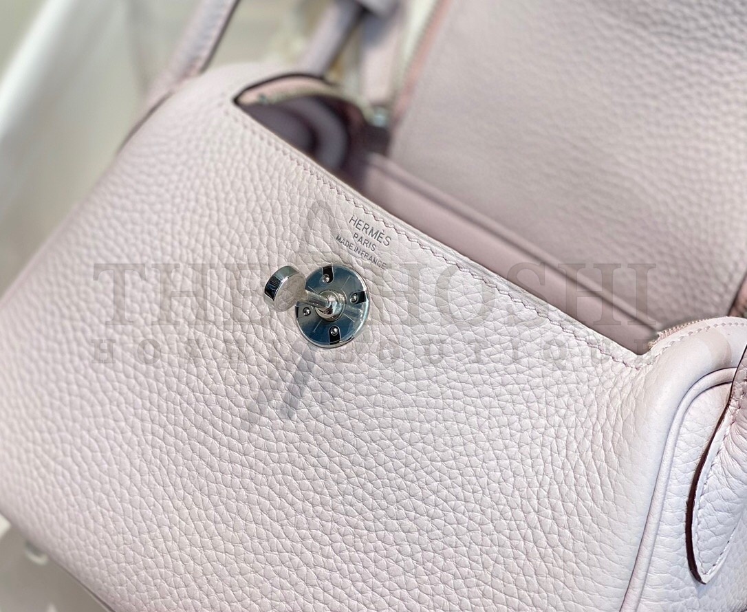 H**me5 Lindy Mini Bag In Mauve Pale Clemence Leather PHW Master Quality