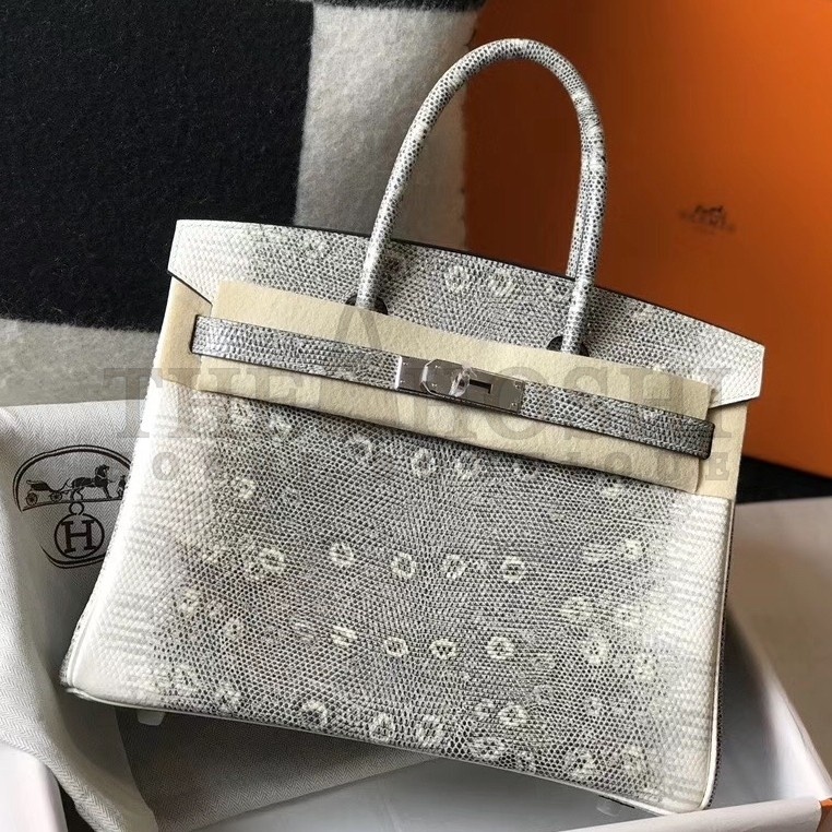 H**me5 Birkin 25cm Bag In Ombre Embossed Natural Lizard Master Quality