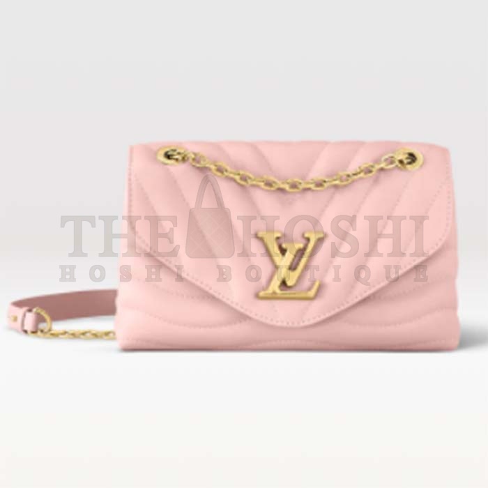 L0vis Vvtt0n LV Women New Wave Chain Bag MM Handbag Pink Smooth Cowhide Master Quality