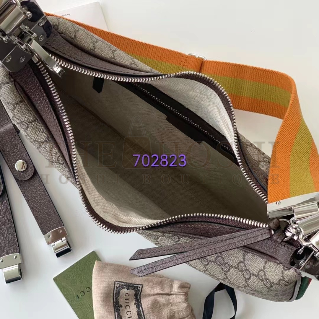 Gvc*1 Women GG Attache Large Shoulder Bag Beige Ebony GG Svp*me Canvas Master Quality