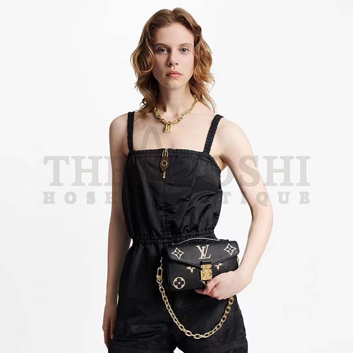 L0vis Vvtt0n LV Women Pochette Metis East West Bag Black Beige Grained Cowhide Leather Master Quality