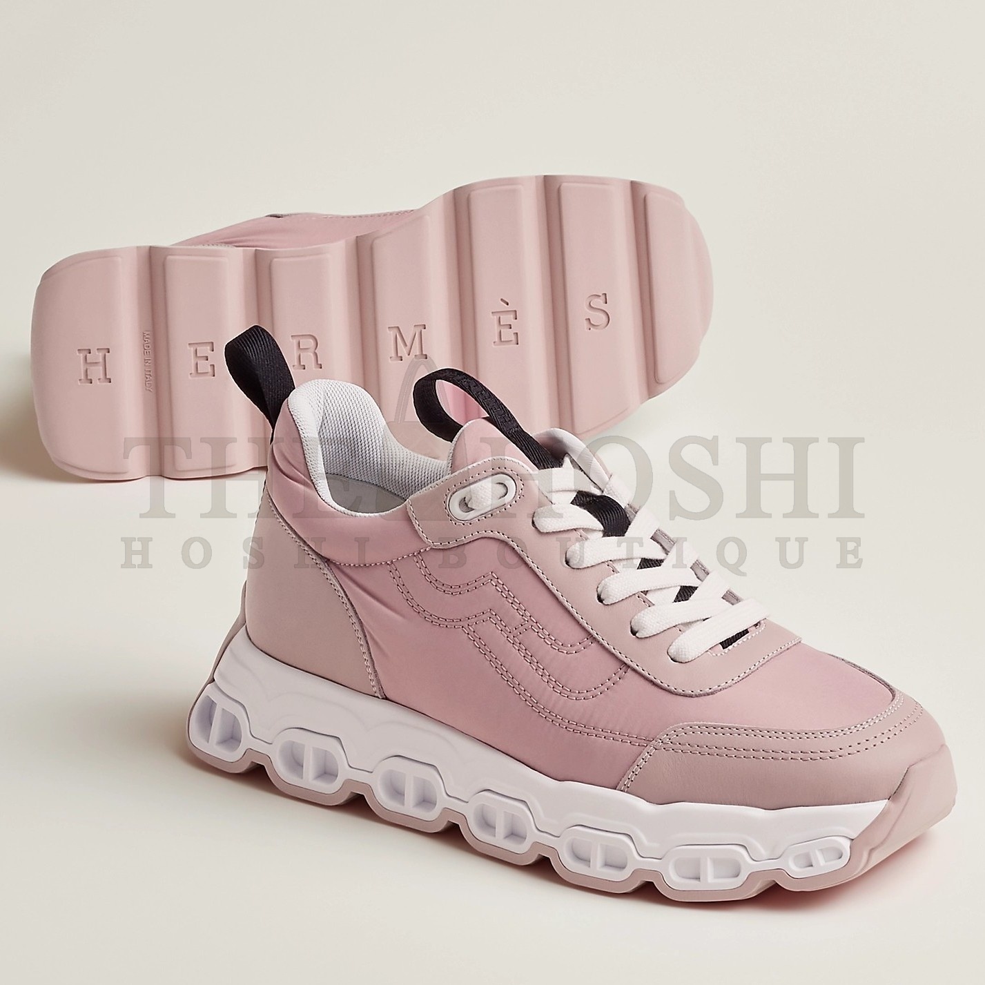 H**me5 Women's Impulse Sneakers in Pink Fabric and Leather Master Quality