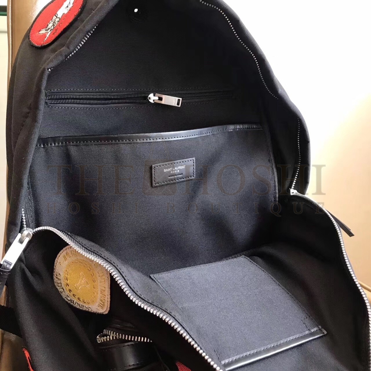 Sa1nt Lau*nt Black City Backpack With Patches Master Quality