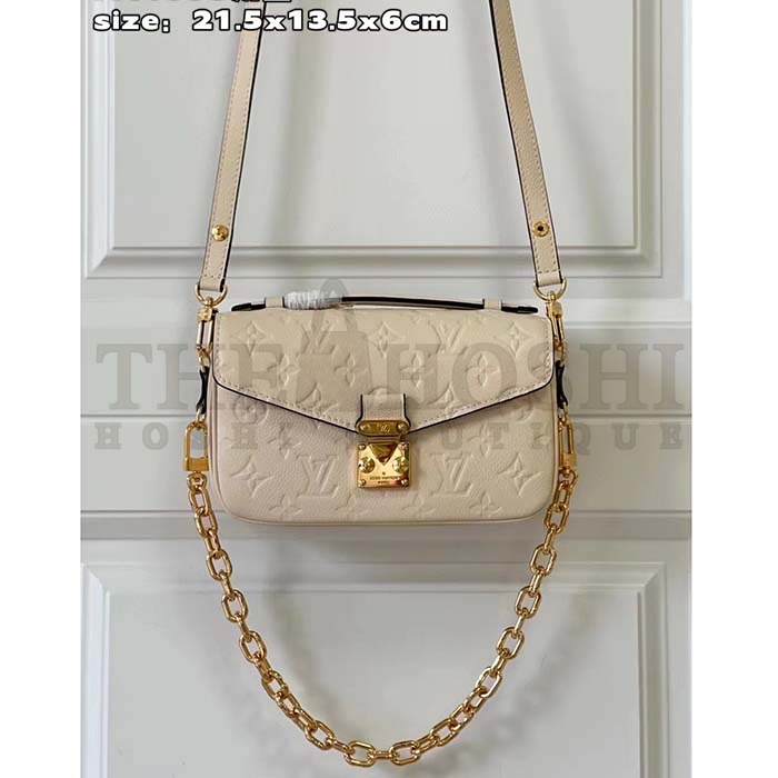 L0vis Vvtt0n LV Women Pochette Metis East West Bag Crème Beige Grained Cowhide Leather Master Quality