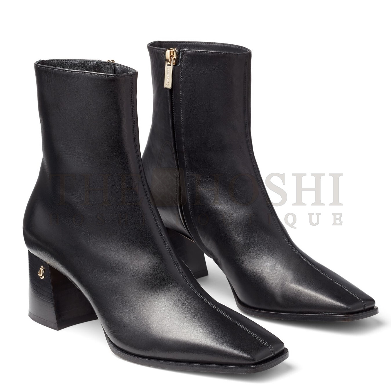 J1m*y Ch00 Bryelle 65mm Ankle Boots In Black Leather Master Quality