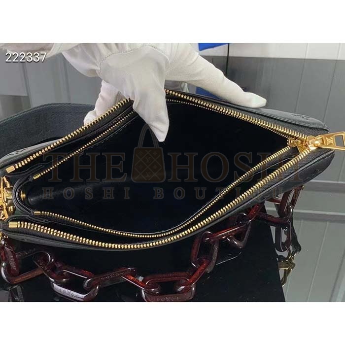 L0vis Vvtt0n LV Women Coussin PM Handbag Black Calfskin Cowhide Leather Master Quality