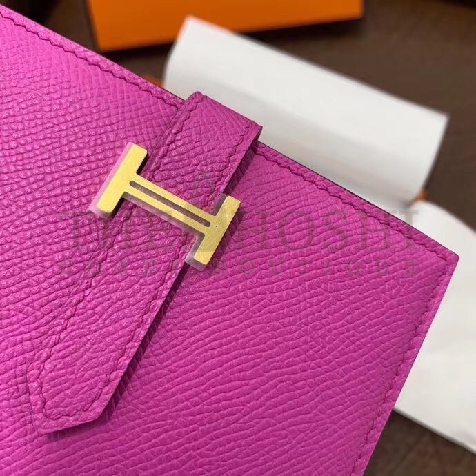 H**me5 Bearn Compact Wallet In Magnolia Epsom Leather Master Quality