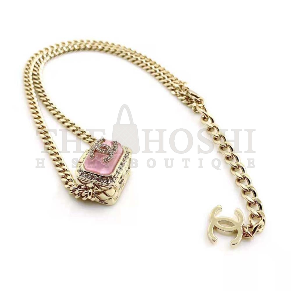 Ch**el Women Pendant Necklace in Metal Resin and Strass Master Quality