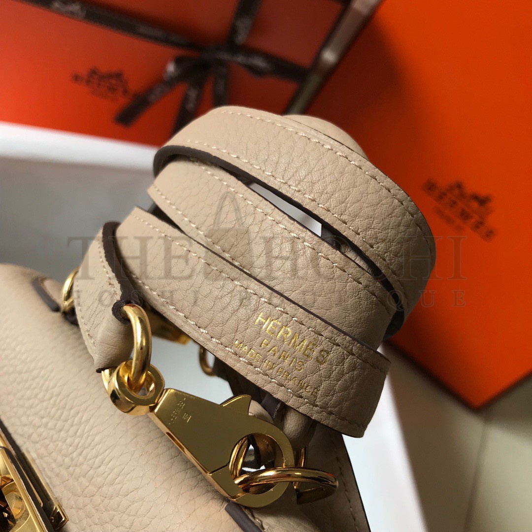 H**me5 Kelly 20cm Bag In Trench Clemence Leather GHW Master Quality
