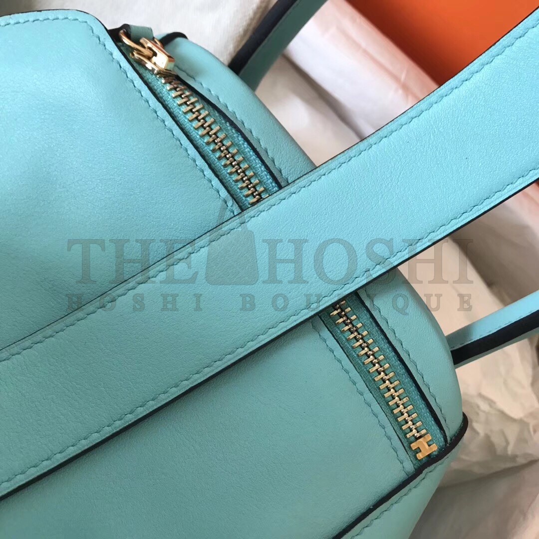 H**me5 Blue Atoll Lindy 26cm Swift Handmade Bag Master Quality