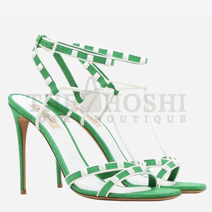 Va1e*ntin0 Garavani Green Free Rockstud 105mm Sandals Master Quality