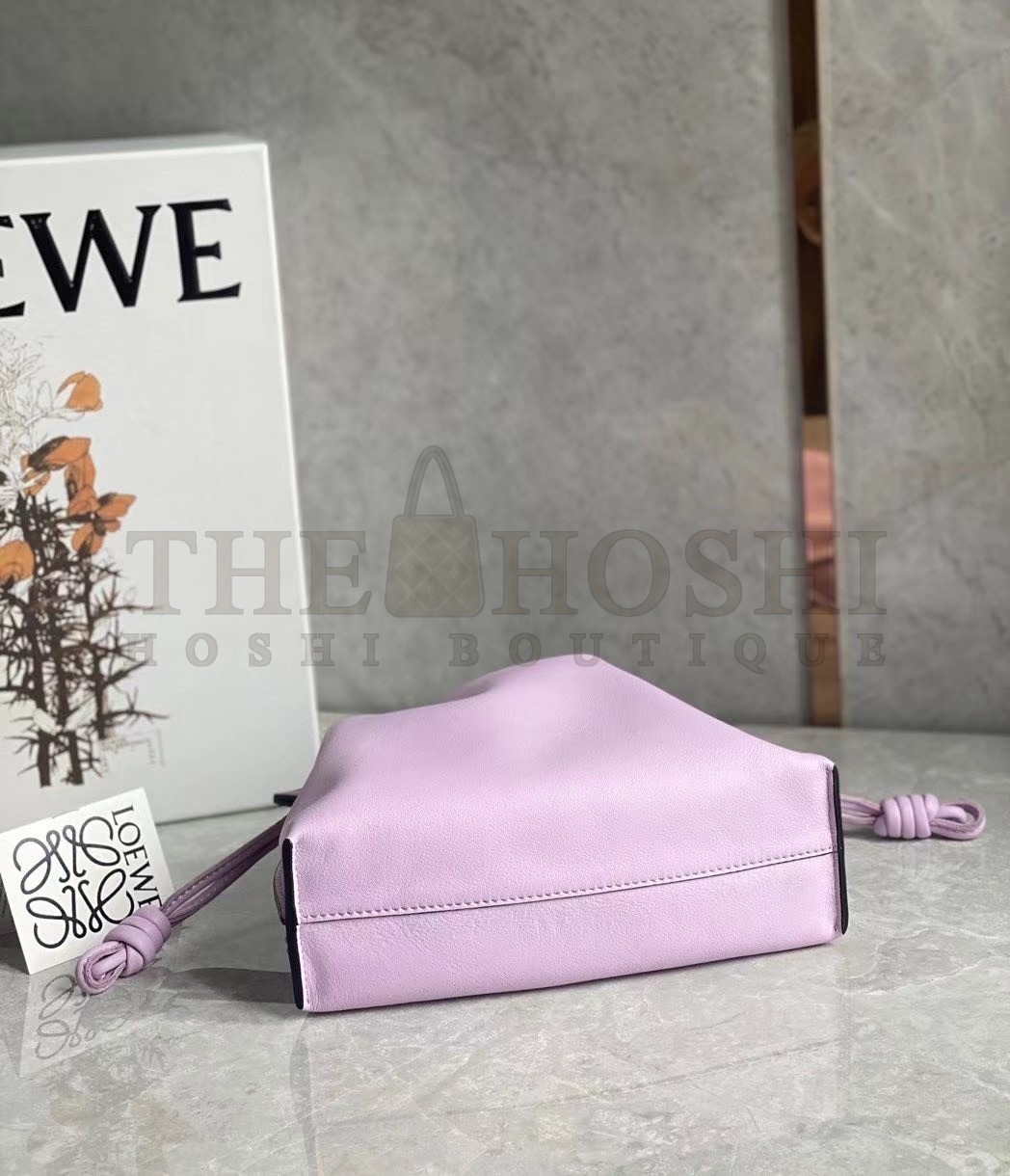 L0ew* Flamenco Mini Clutch In Bloom Orchid Nappa Leather Master Quality