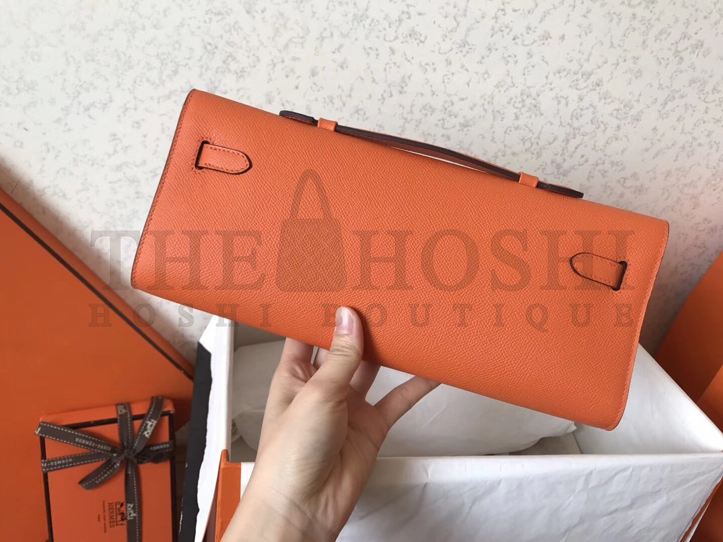 H**me5 Orange Epsom Kelly Cut Handmade Bag Master Quality