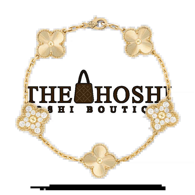 V*n Cl**f Bracelet replica, Vintage Alhambra bracelet Dupe, 5 motifs Master Quality