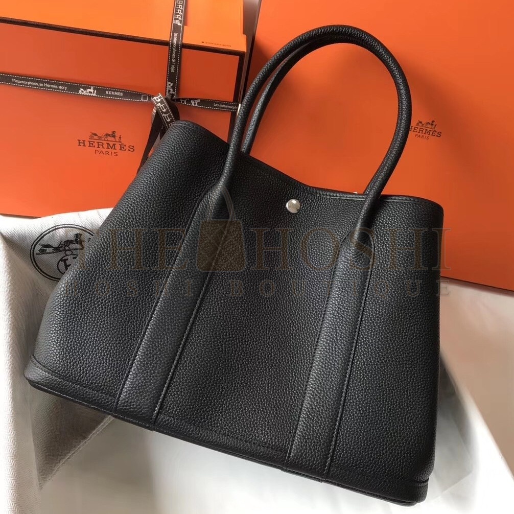 H**me5 Garden Party 36 Bag In Black Clemence Leather Master Quality