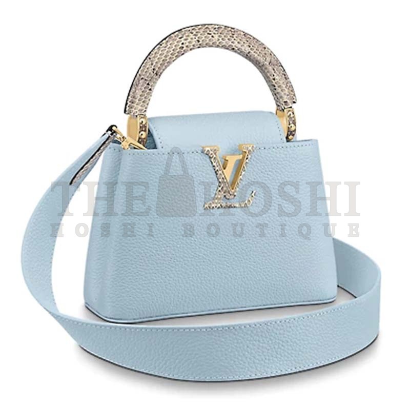 L0vis Vvtt0n LV Women Capucines Mini Handbag Taurillon Ayers Snakeskin Master Quality
