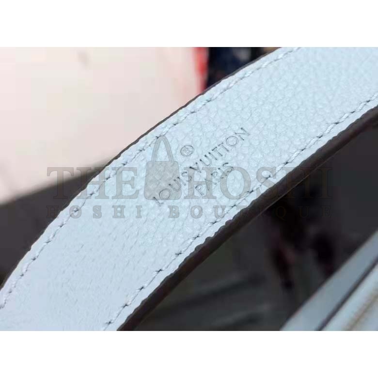 L0vis Vvtt0n LV Women Marelle Handbag Blue Epi Grained Cowhide Leather Canvas Master Quality