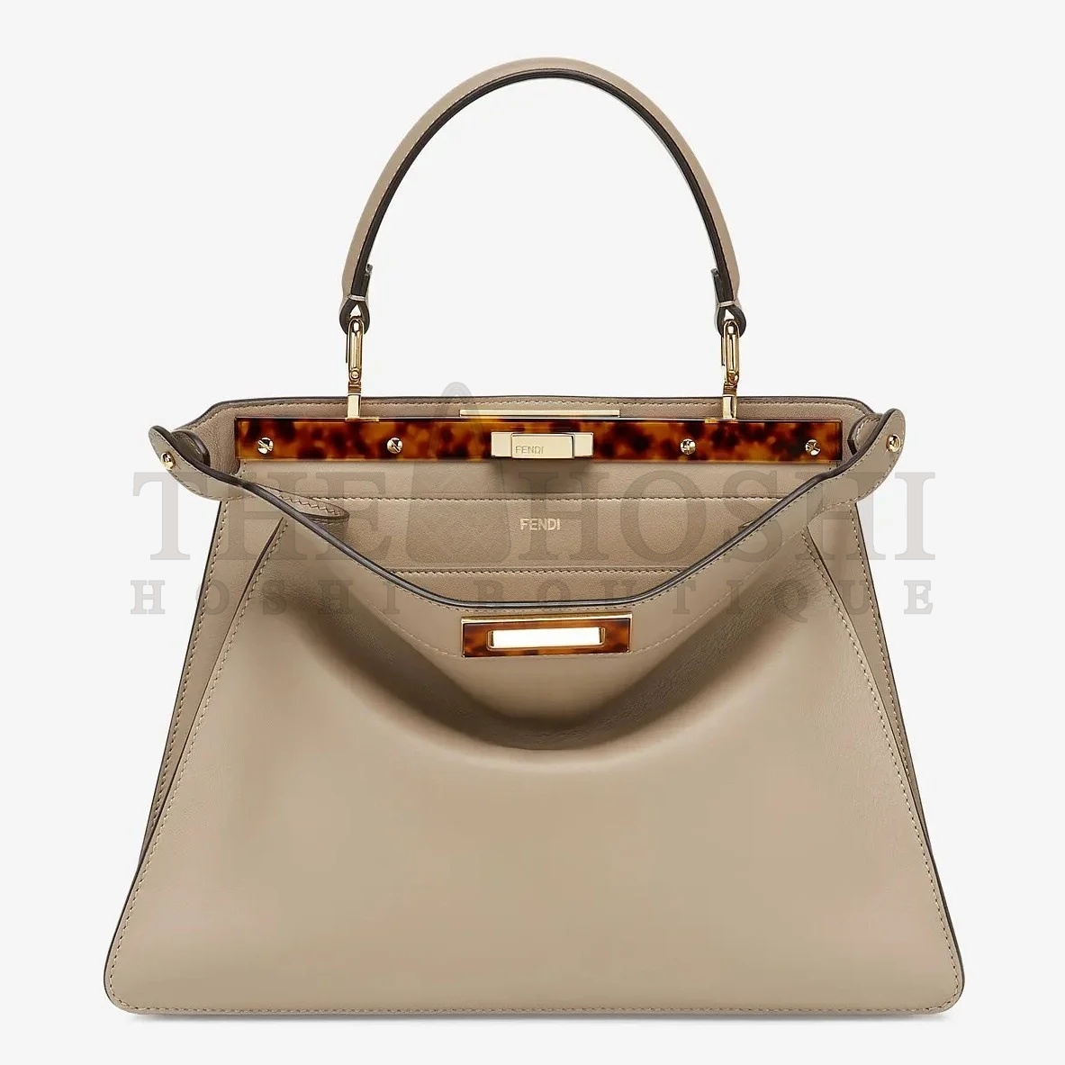 F**di Peekaboo ISeeU Medium Bag In Grey Calfskin Master Quality