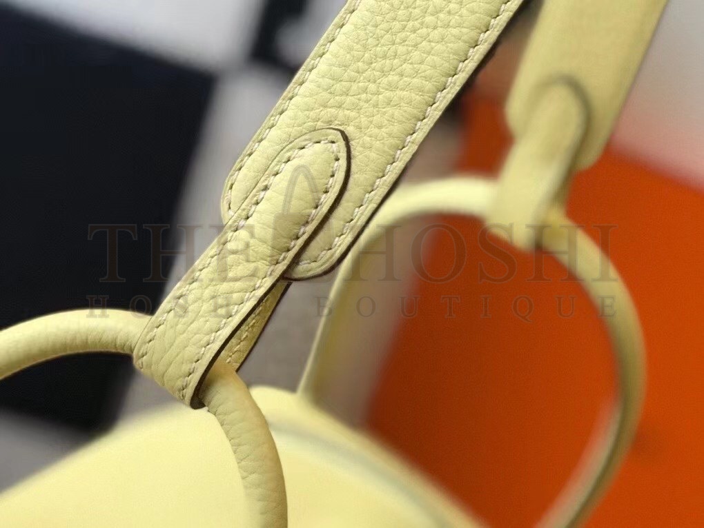 H**me5 Lindy 30cm Bag In Jaune Poussin Clemence Leather Master Quality