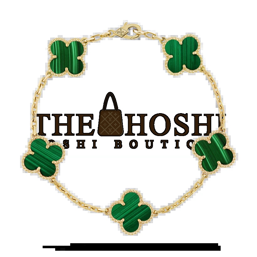 V*n Cl**f Bracelet Dupe, Peacock Green Clover Bracelet, Vintage Alhambra bracelet, 5 motifs Master Quality