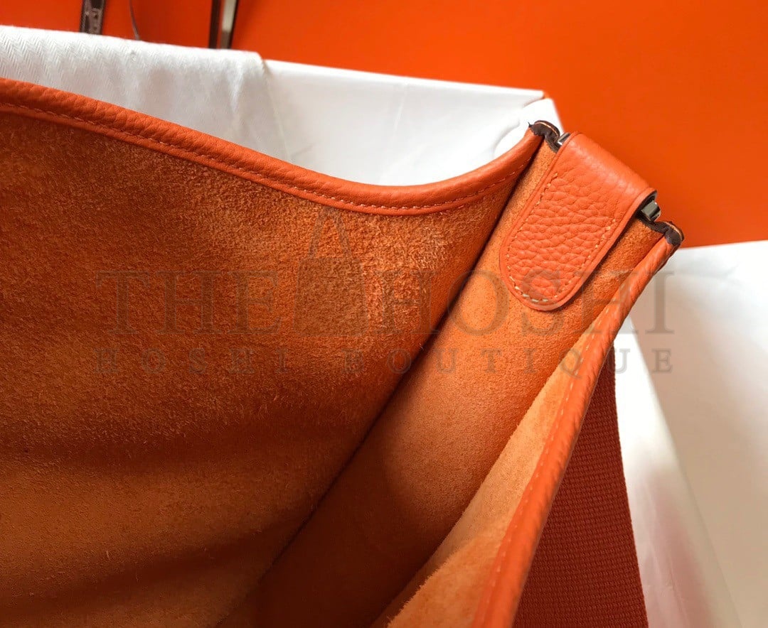 H**me5 Evelyne III 29 Bag In Orange Clemence Leather Master Quality