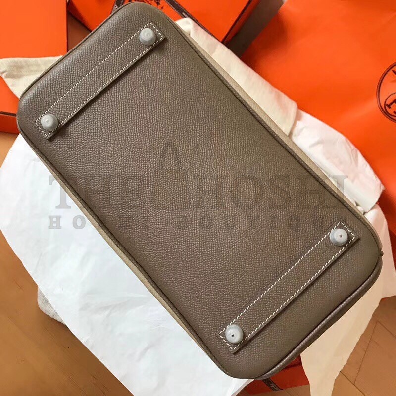 H**me5 Bicolor Epsom Birkin 30cm Handmade Grey Bag Master Quality