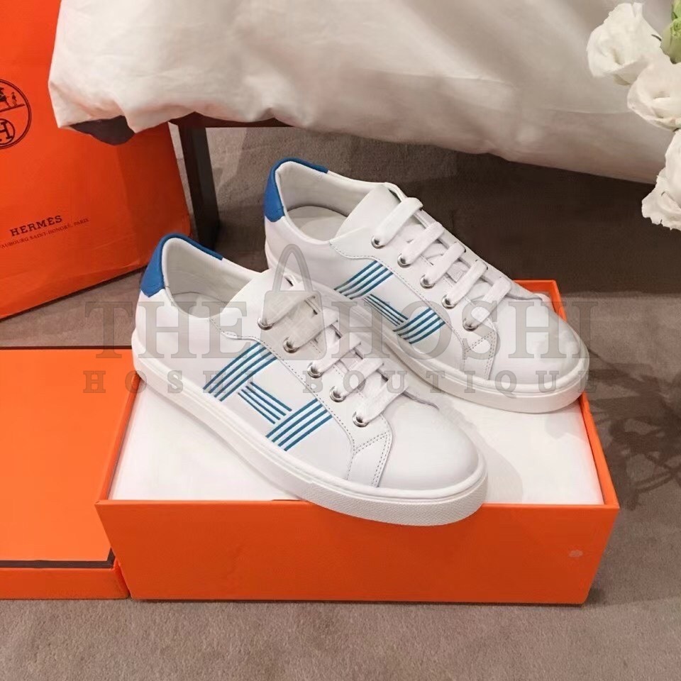 H**me5 Avantage Sneakers In White/Mykonos Calfskin Master Quality