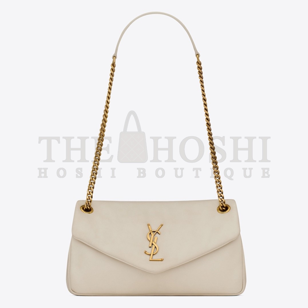 Sa1nt Lau*nt Calypso Shoulder Bag In White Lambskin Master Quality
