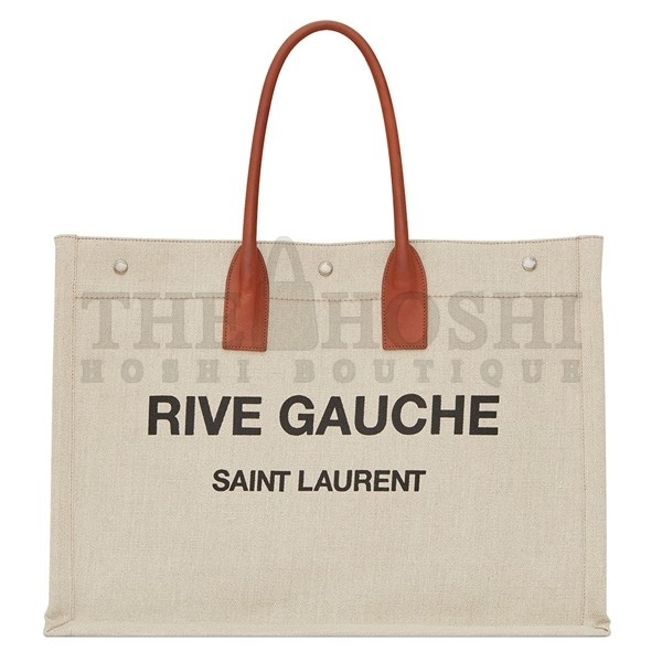 Sa1nt Lau*nt Beige Linen Rive Gauche Tote Bag Master Quality