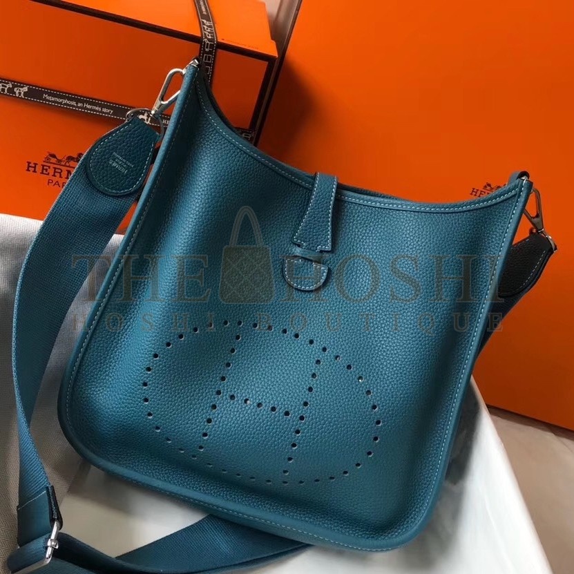 H**me5 Evelyne III 29 Bag In Blue Jean Clemence Leather Master Quality